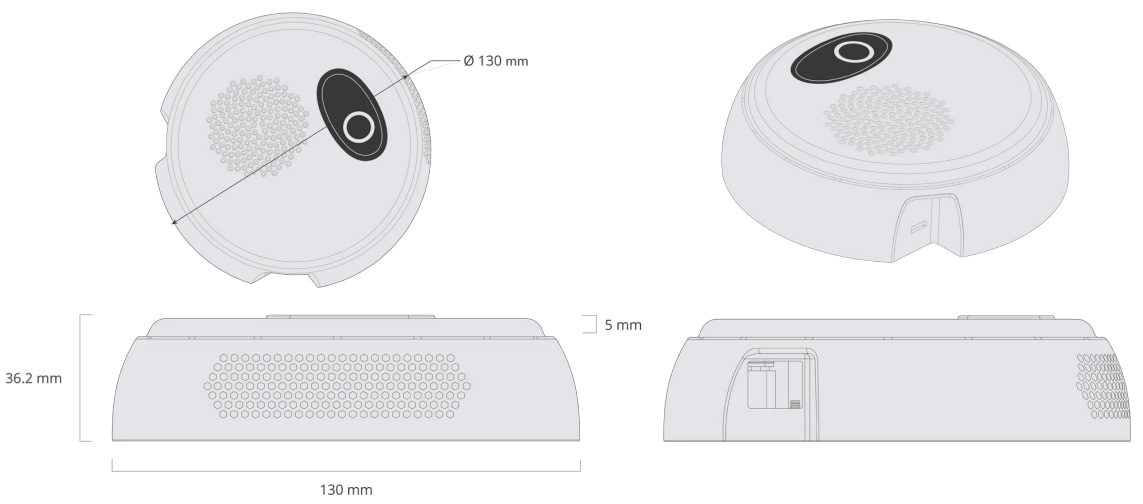 Mechanical Drawing - Terabee L-XL People Counting Sensors